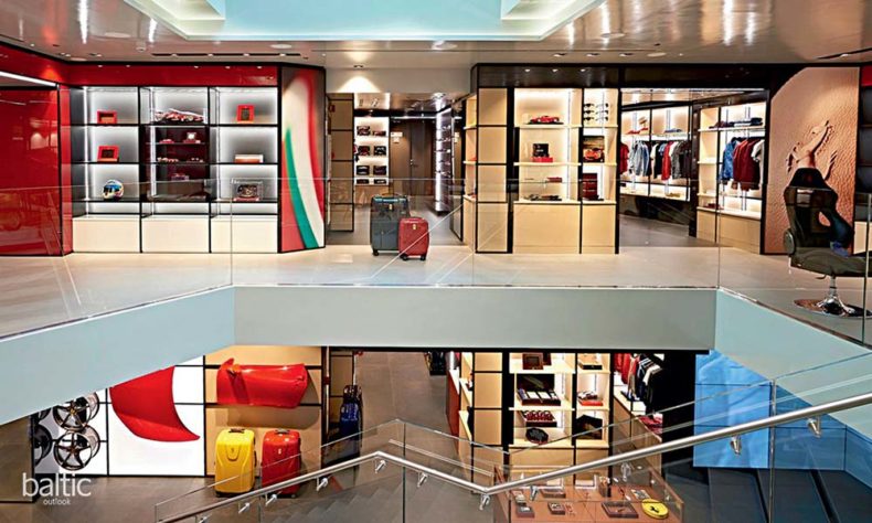 Ferrari brand store in Milan