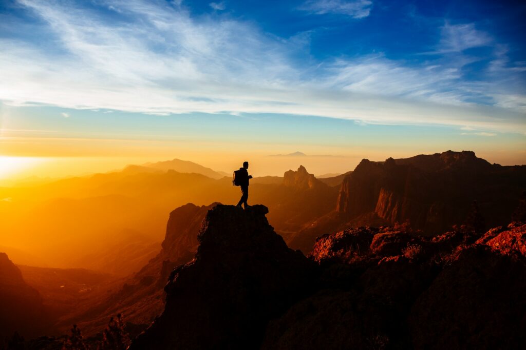 A man hiking in Gran Canaria