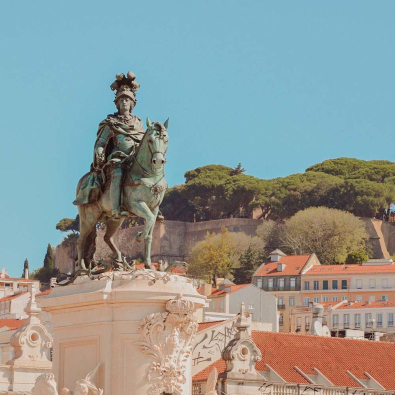 Statue of King Jose I in Lisbon, Portugal