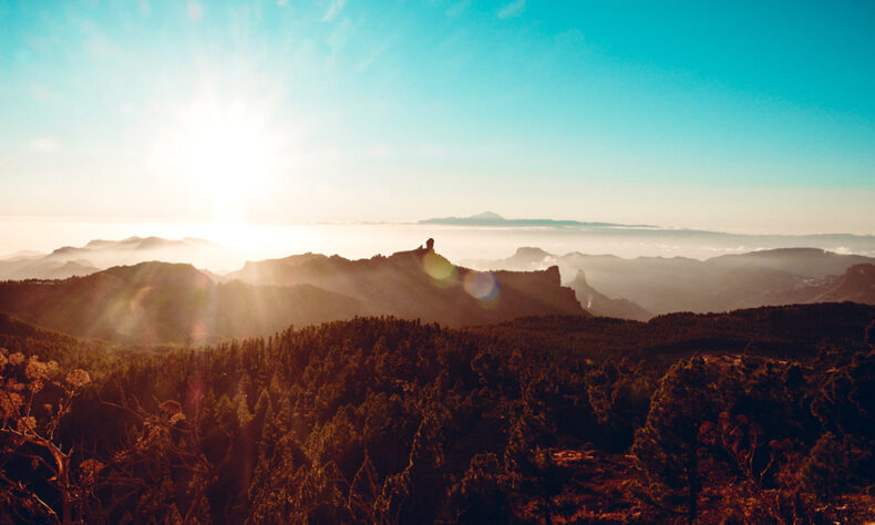 Sunset view from Pico de las Nieves