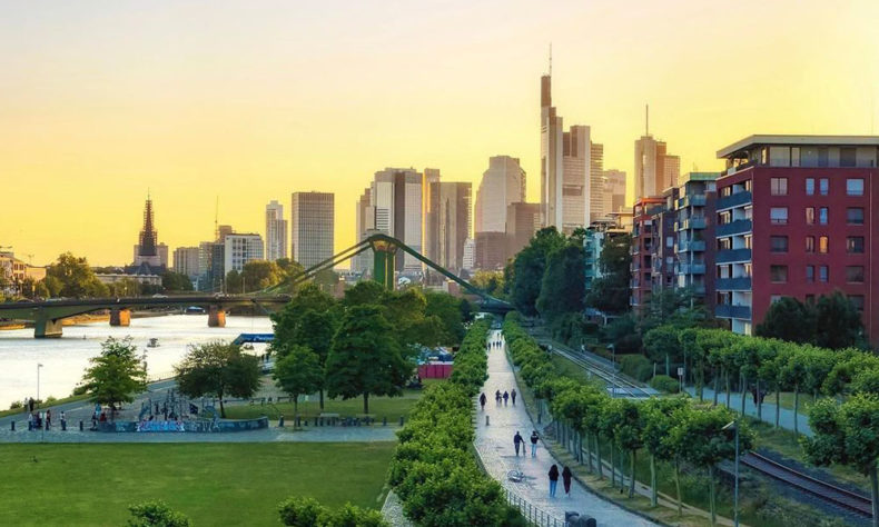 View of the Frankfurt skyline