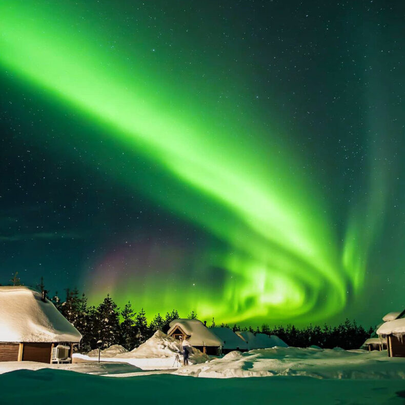 The lack of daylight boosts the visibility of the northern lights