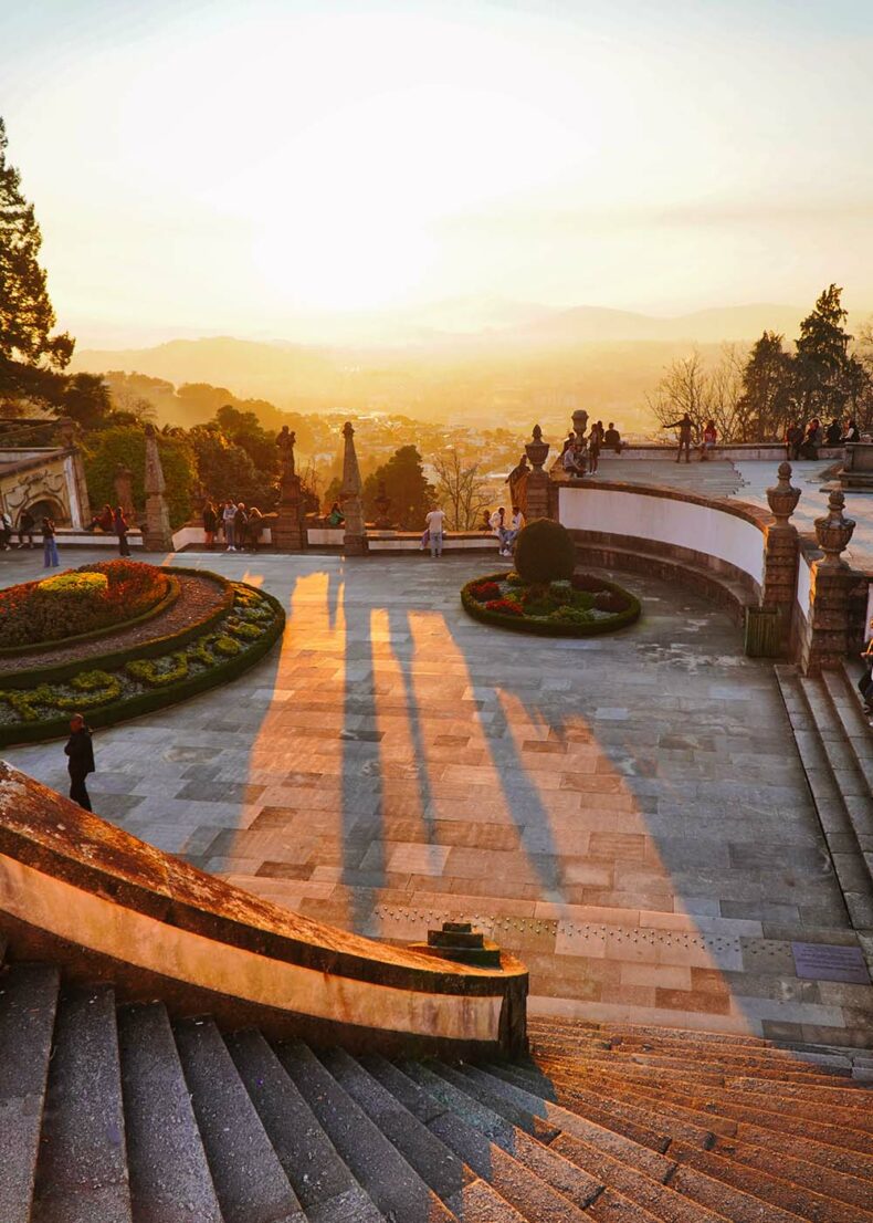 Sunset view from the top of the monument Bom Jesus do Monte