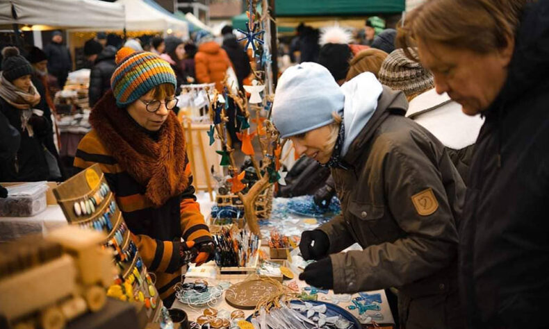 The annual Christmas market is held in Kalnciema Quarter