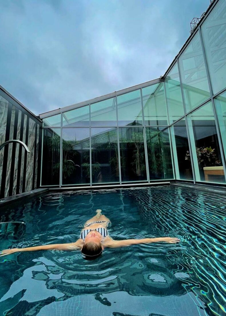 Visit open-air vitality pool under the Riga sky in ESPA Riga