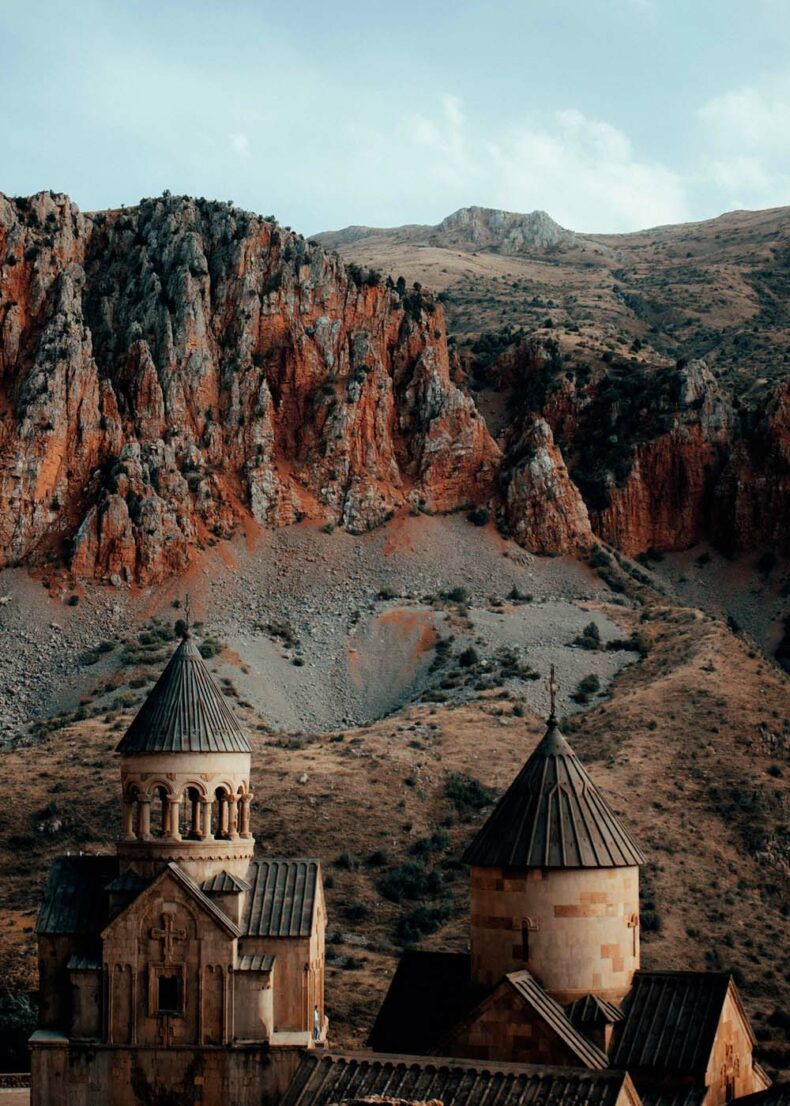 The picturesque Noravank Monastery is surrounded by the Gnishik River Canyon
