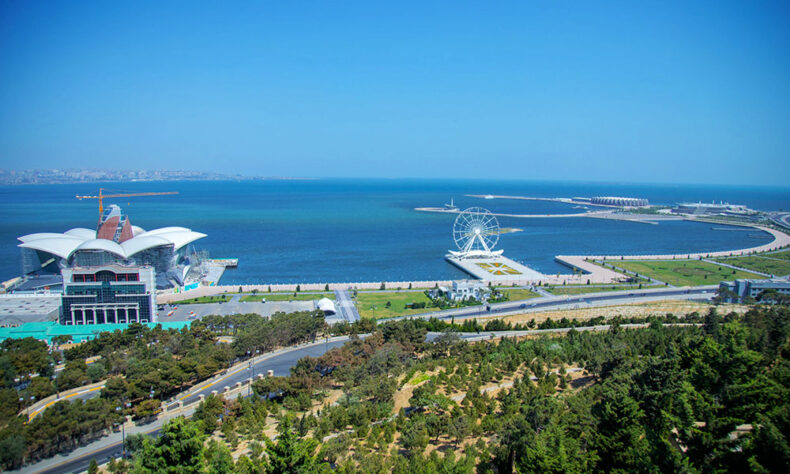 Azerbaijan is famous for its sandy urban beaches