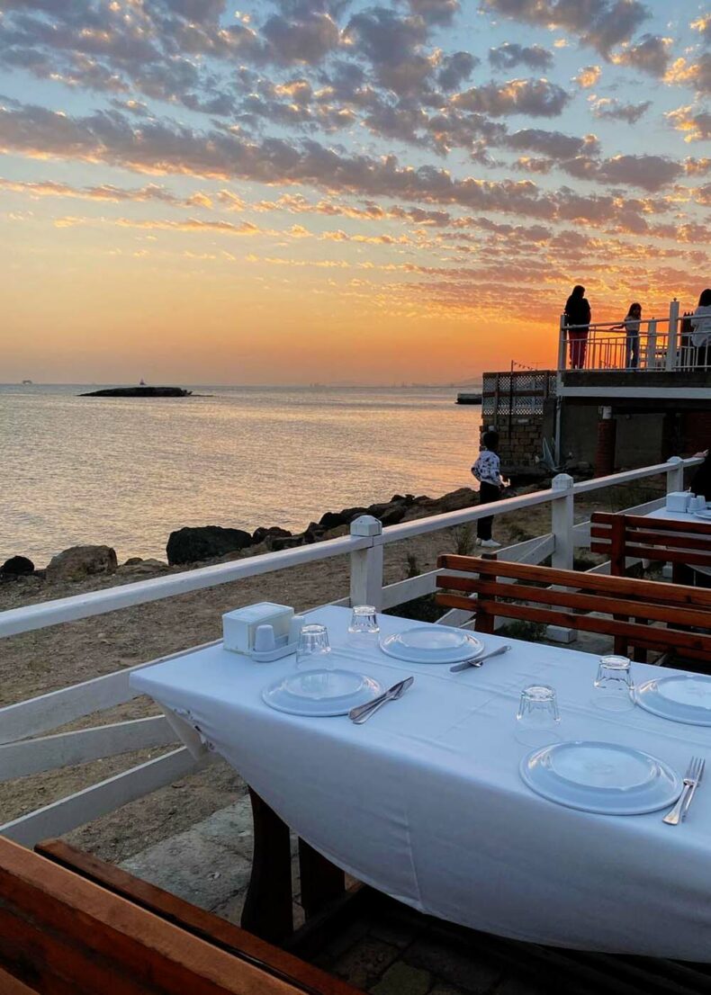 Have a meal in one of the seafront promenade's cafes