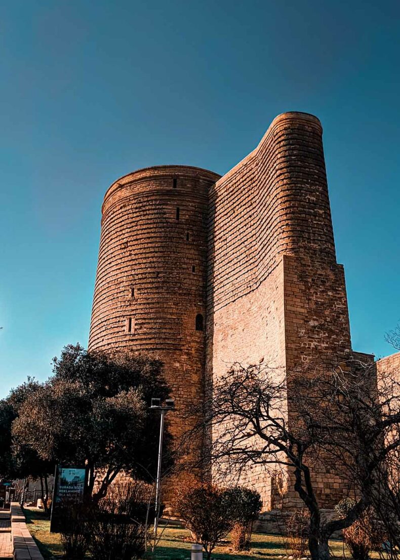 The cylindrical Maiden Tower, is entwined with legends