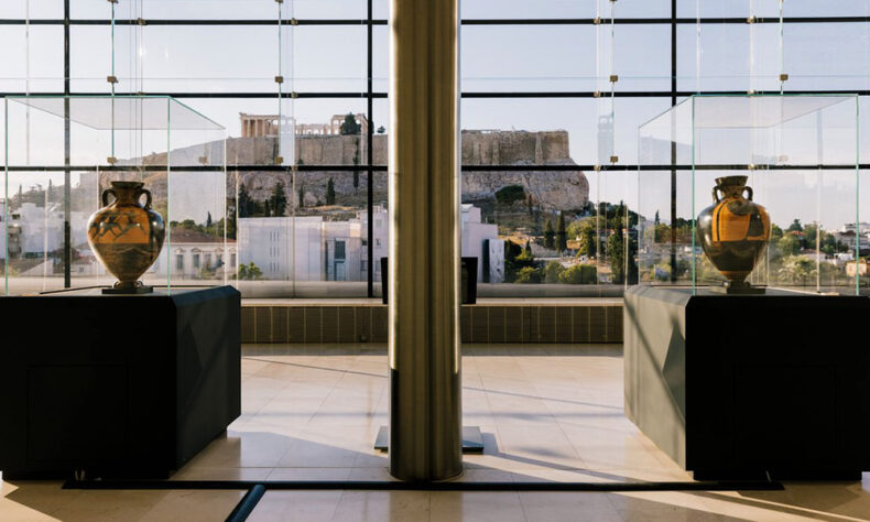Two exquisite vases can be seen in the Acropolis Museum