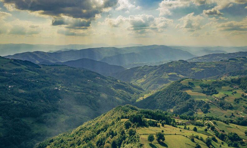 A picturesque view from the viewpoint in Kapija Podrinja