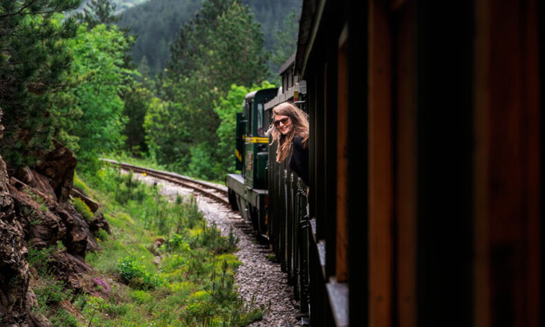 Explore breathtaking views of the surrounding countryside from a ride with Šargan 8 railway