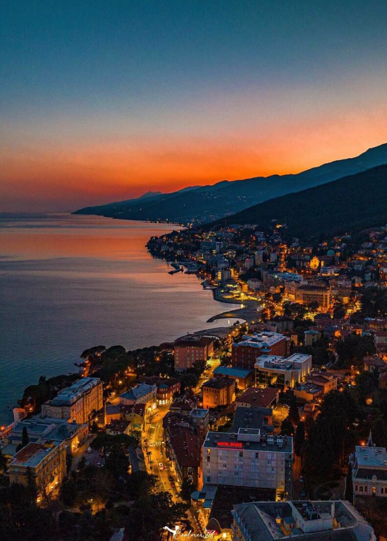 In the Opatija Riviera, you can enjoy dreamy views over the Kvarner Gulf