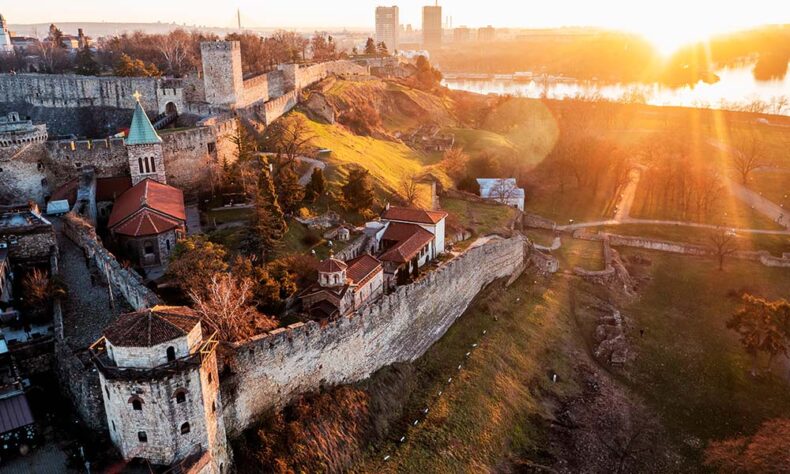 Kalemegdan fortress with stunning views of the Danube and Sava rivers