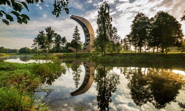 Kirkilai Observation Tower is considered one of the most picturesque towers in Lithuania