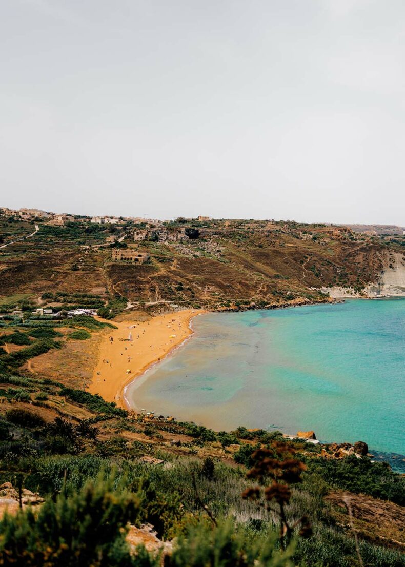 Ramla l-Ħamra is a bay named after its red-coloured sand