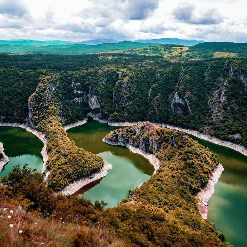 The Uvac River with its showcases crystal-clear waters and diverse wildlife