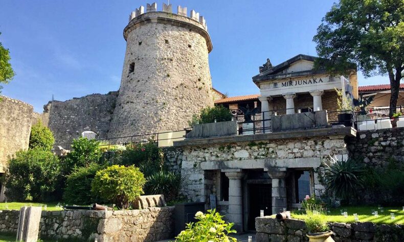 Trsat Castle hosts a lovely open-air café, affording spectacular views