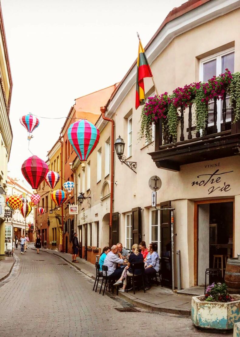 Have a leisurely time in one of many cosy cafés in Vilnius's old town