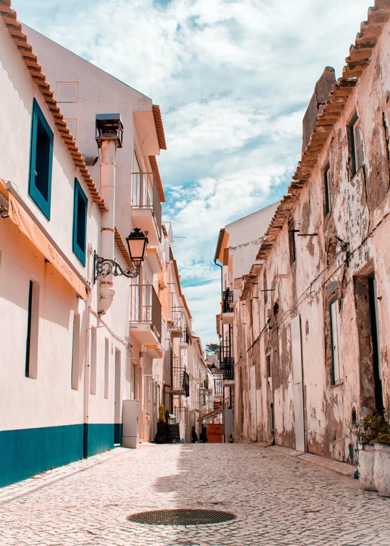 All the narrow streets of Nazaré lead to the Atlantic Ocean