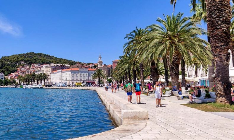 The Riva in Split - a palm-lined waterfront that’s among Europe’s finest promenades