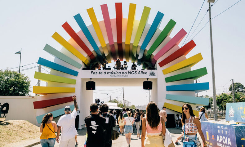 The entrance of the NOS Alive festival in Lisbon