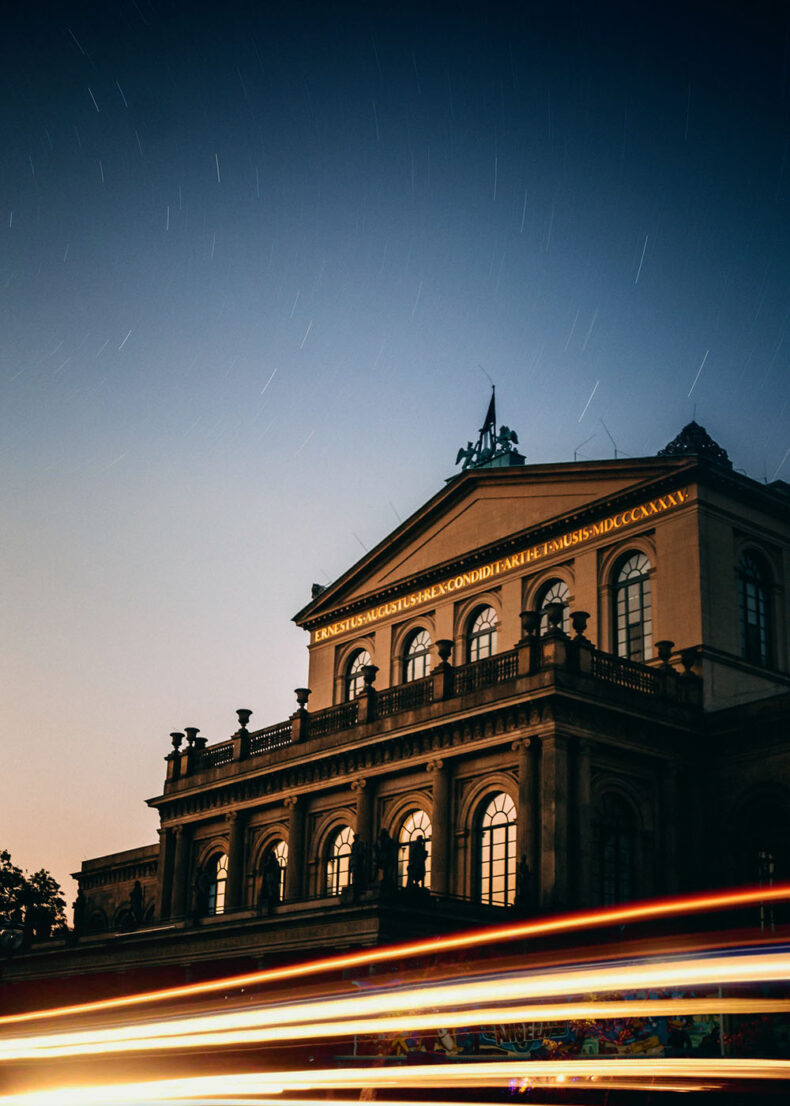 The imposing Neoclassical building - the State Opera of Hannover