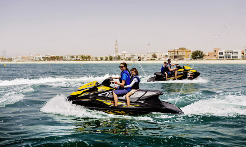 While in Dubai, cool off during the daytime and try out some water activities