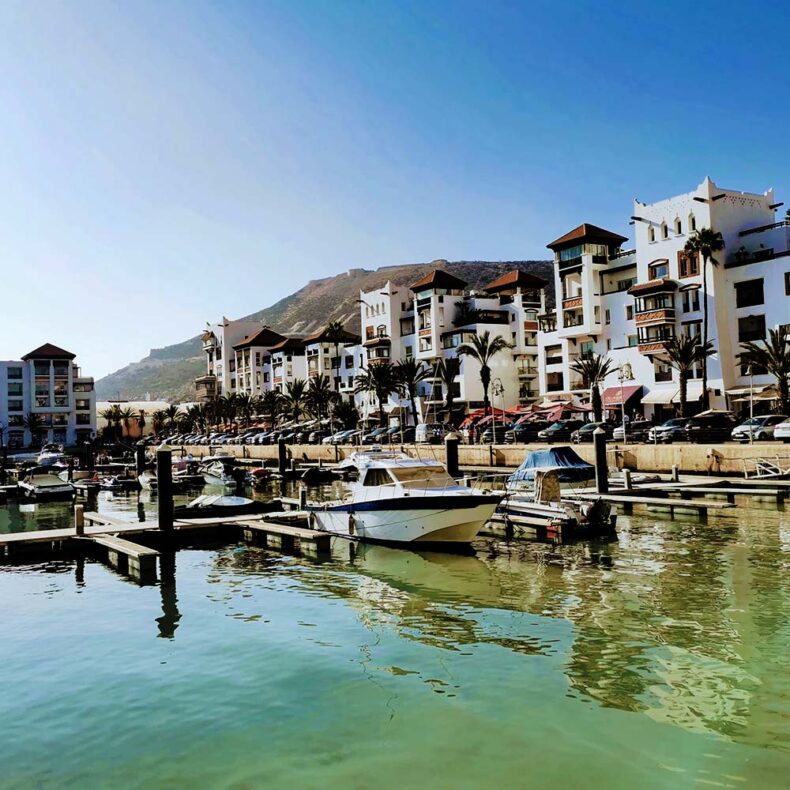 At the Agadir Marina, you will find upscale restaurants and shopping stores