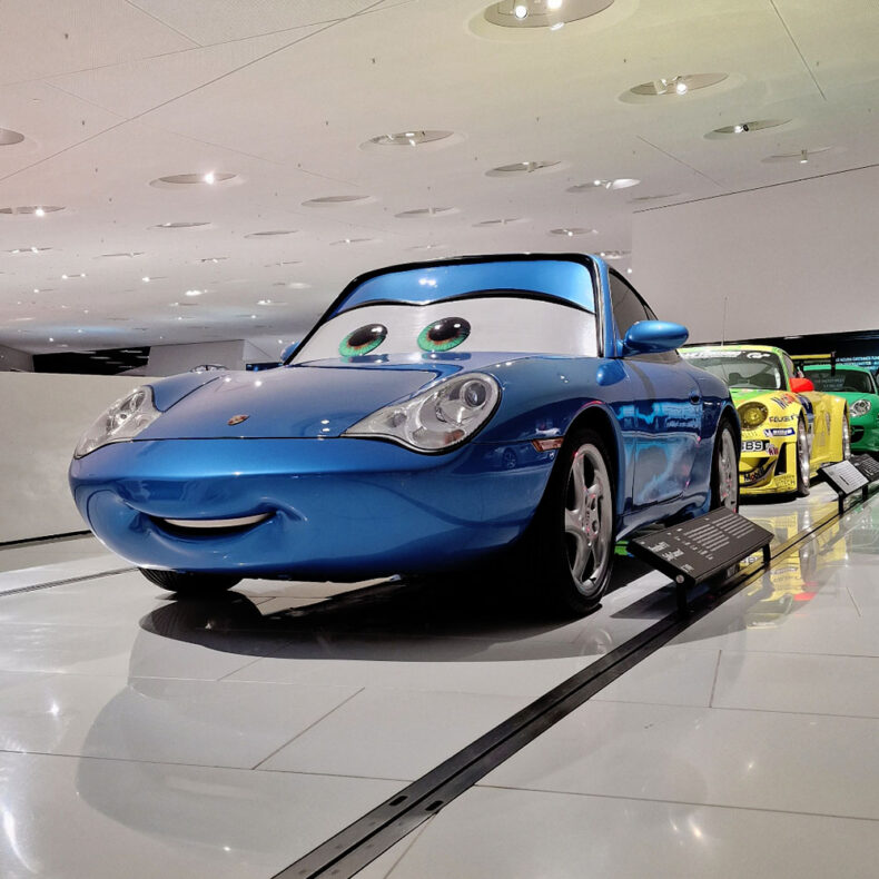 One of the exhibit items of the Porsche Museum celebrating the museum's 75th anniversary