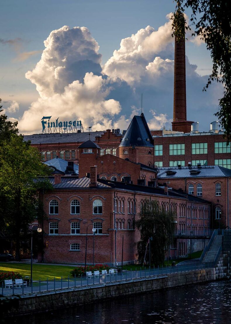 The Finlayson factory area in Tampere houses offices, restaurants, cafés, shops, and museums