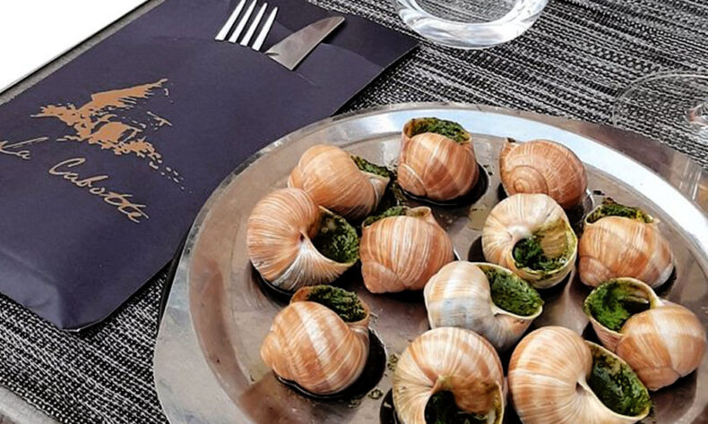 Stuffed snails at the Michelin-starred restaurant La Cabotte