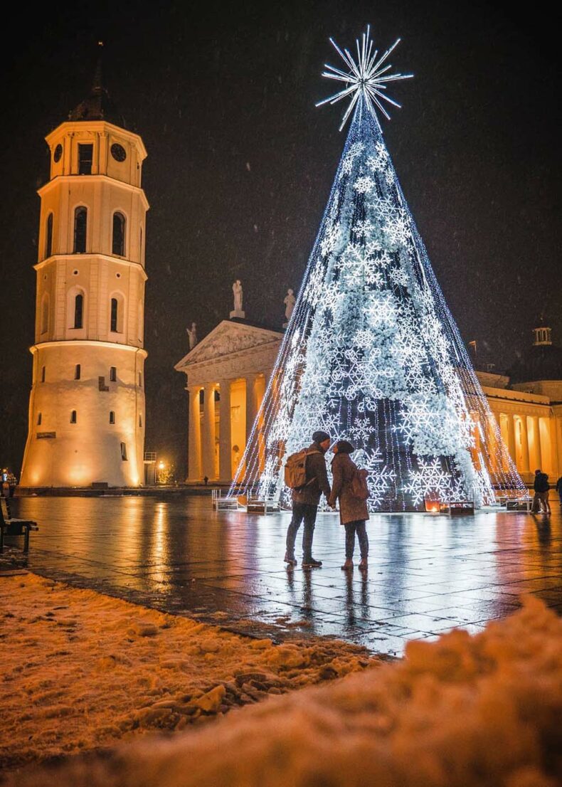 Catch your Christmas spirit at the Cathedral Square in Lithuania