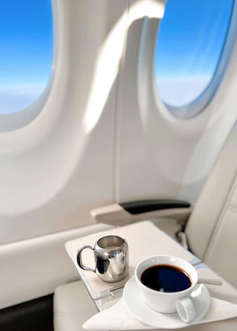 Enjoy delicious coffee during your flight with airBaltic