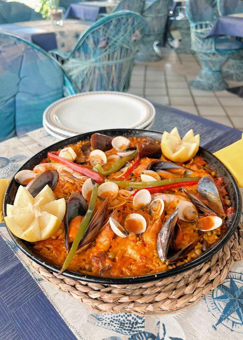 Mouth-watering seafood paella is a must in Gran Canaria