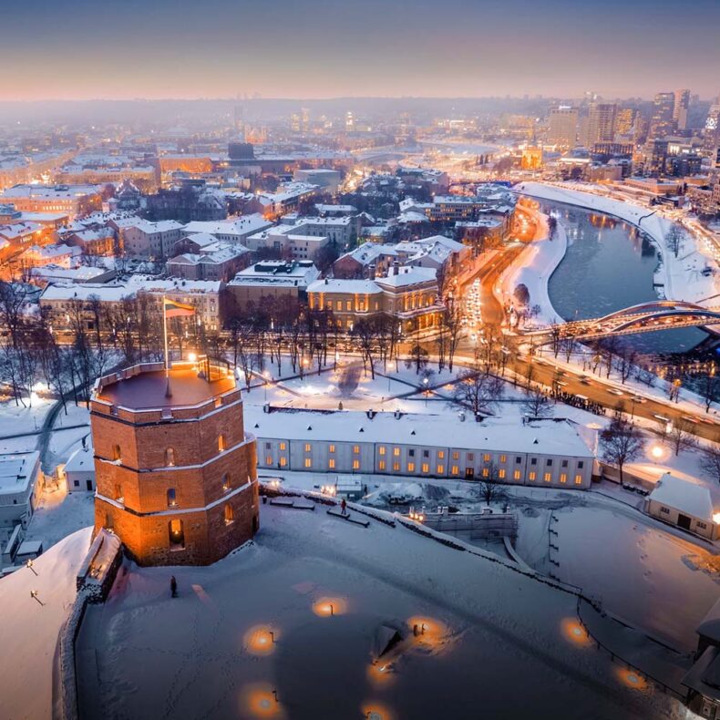 The best view of Vilnius Old City can be seen from Gediminas Tower