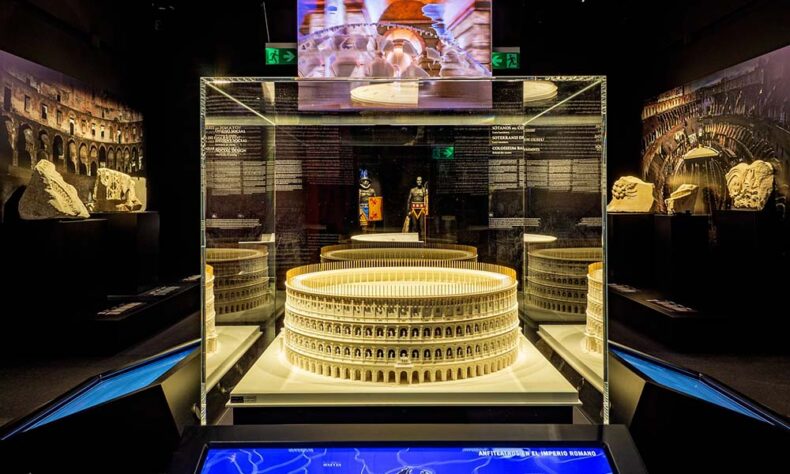 A gladiator arena at the Archaeological Museum of Alicante