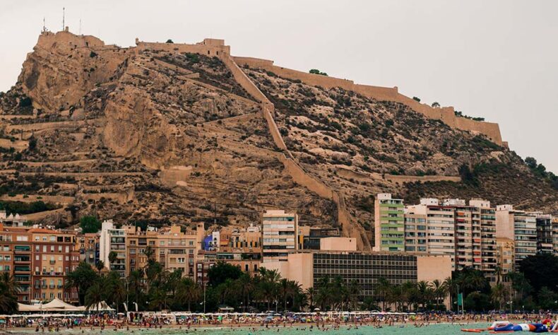 The Santa Bárbara Castle on the top of Mount Benacantil