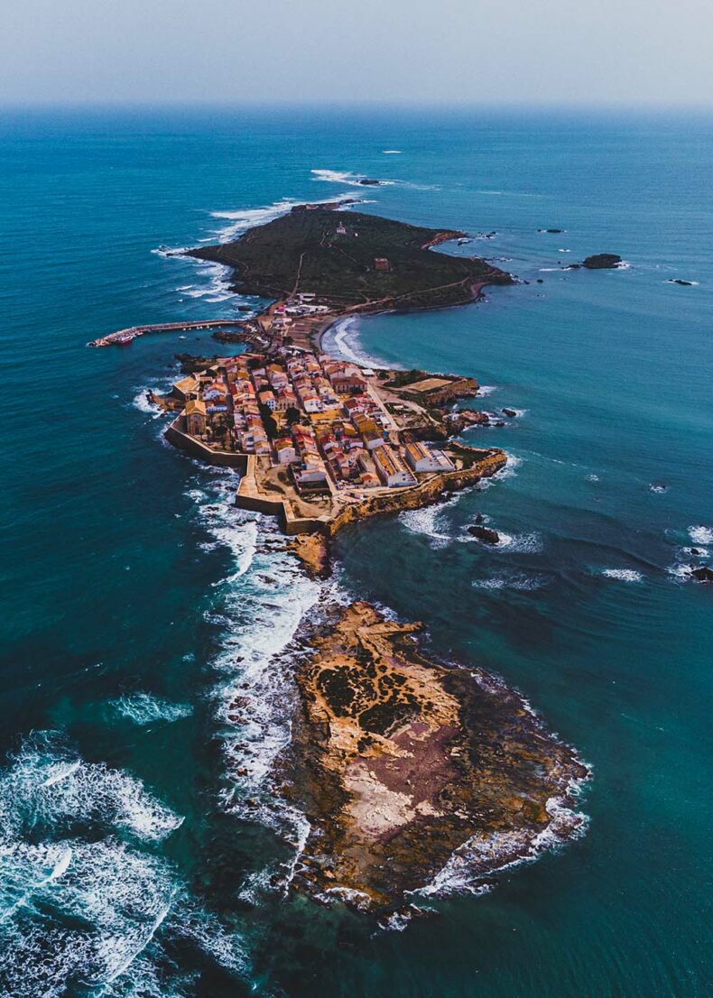 The view of Tabarca Island from above