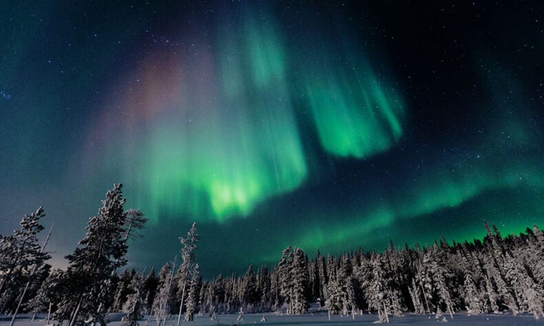 At nights in Lapland, keep your head up for a chance to see the northern lights