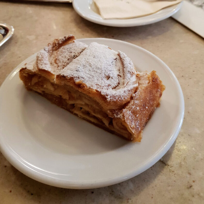 While in Austria, for dessert, try Austrian pastry apple strudel