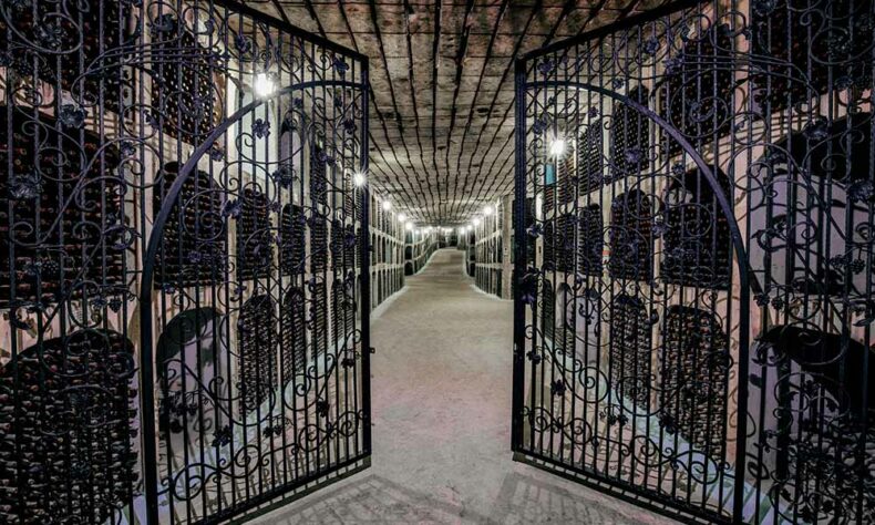 200 km long wine storage of the Mileştii Mici winery