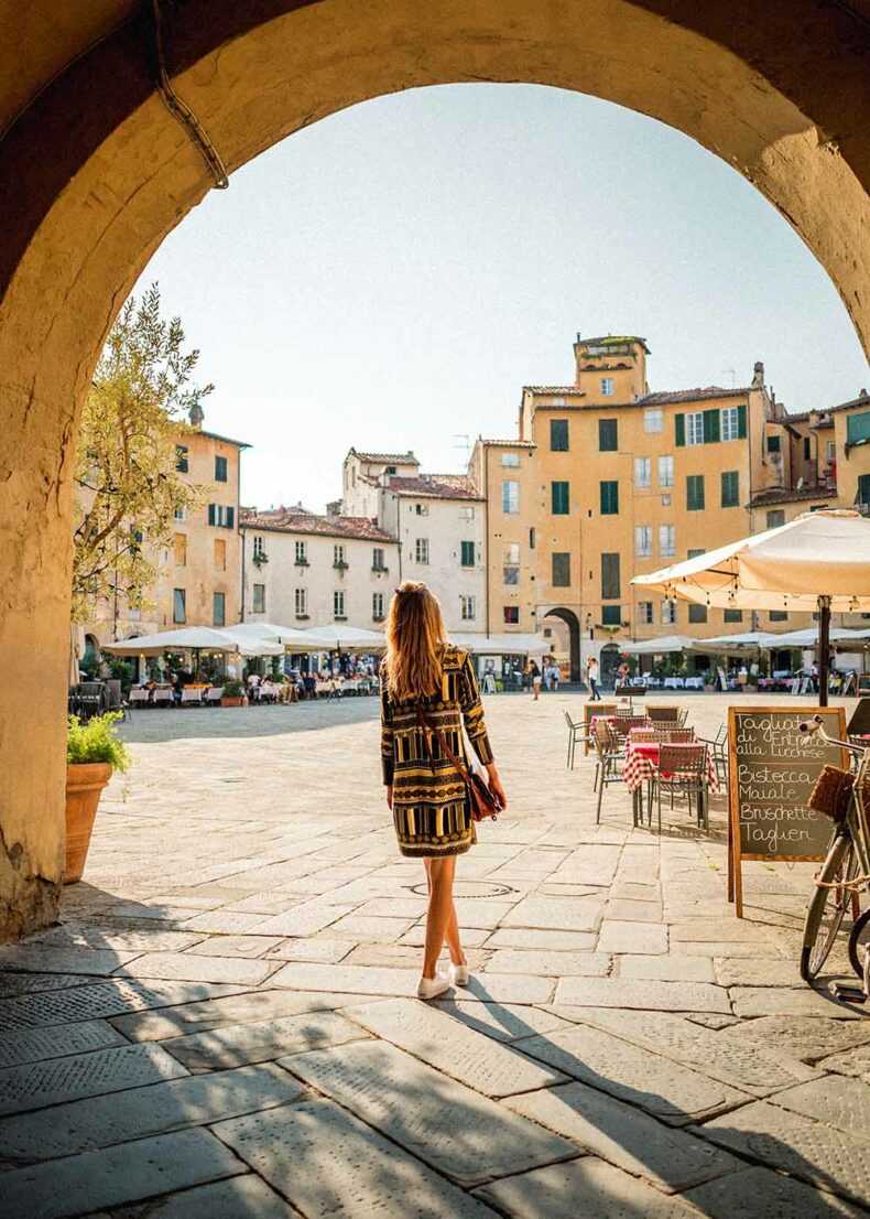 Explore the historical centre of Lucca town in Tuscany