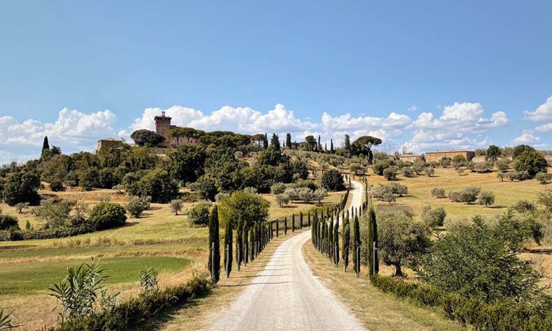The Palazzo Massaini in the heart of the Val d'Orcia region