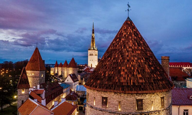 The red rooftops of Tallinn's Old town