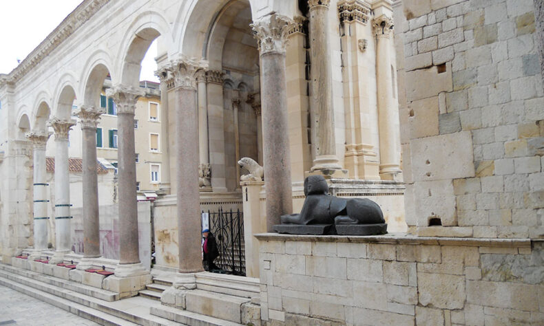 A part of the Diocletian’s Palace showing the last remaining sphinx