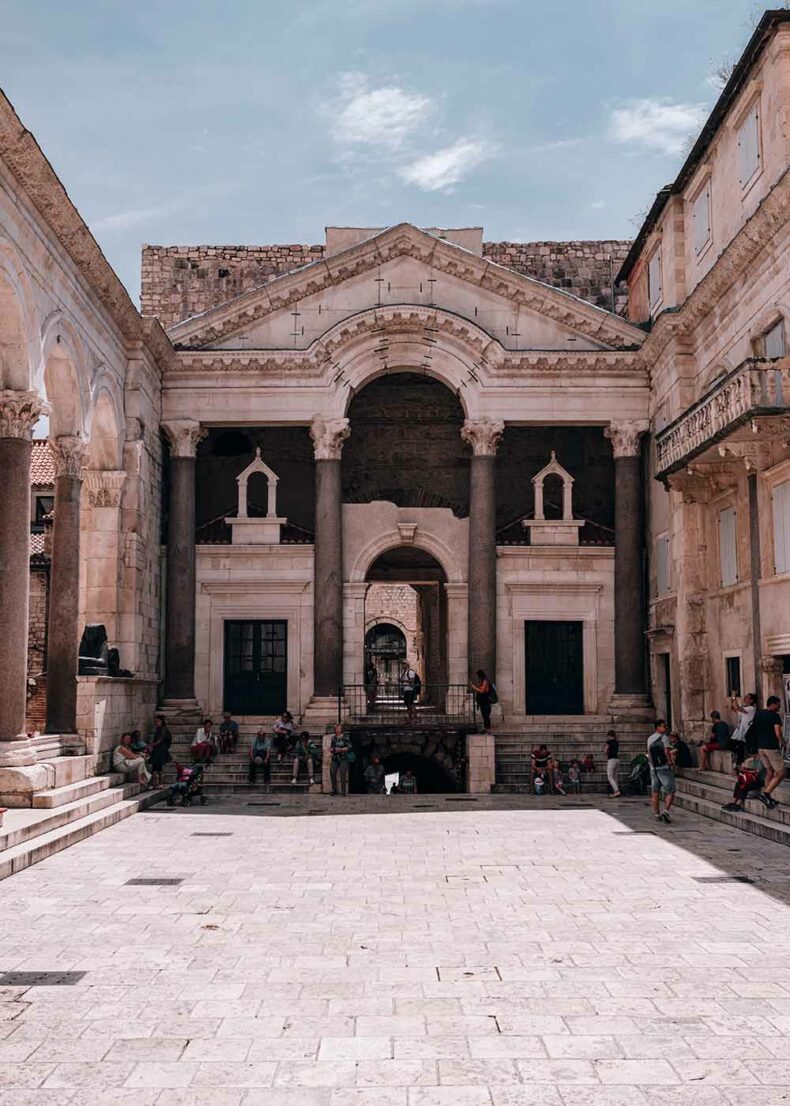 One of the most imposing Roman ruins is Diocletian’s palace in Split