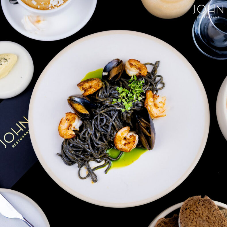 Restaurant John’s menu boasts a special focus on showcasing the finest seafood