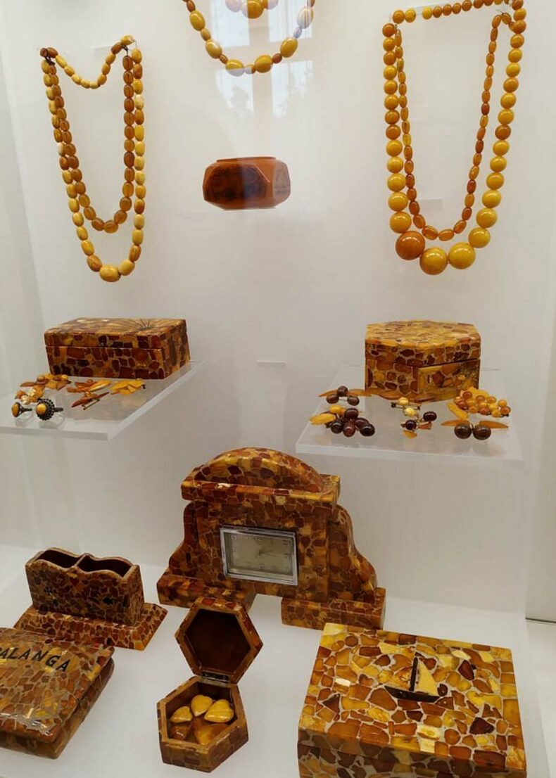 A part of the exhibition at the Amber Museum in Pernava