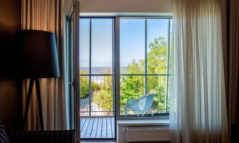 A view of the sea from one of the rooms at the Hedon Spa